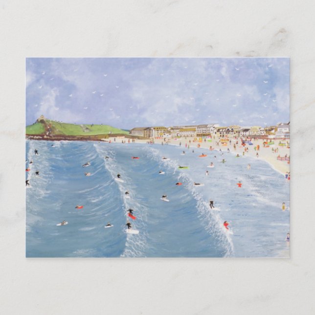 Postal Surfing en Porthmeor (Anverso)