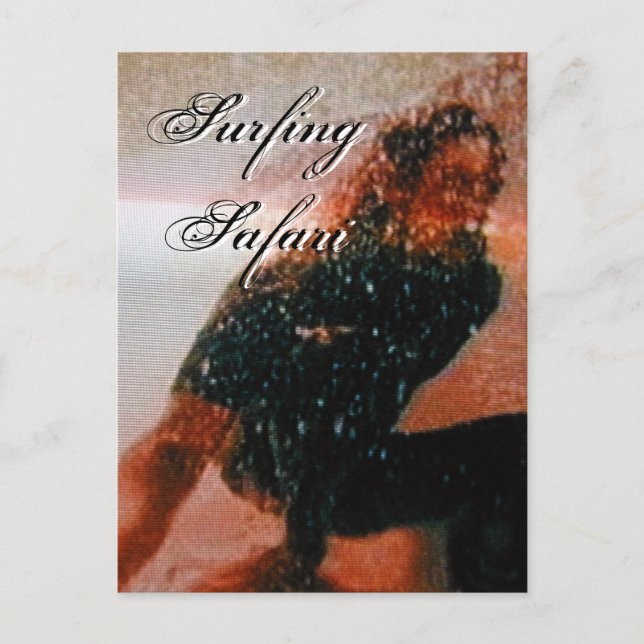 Postal Surfing Safari I Postcard - Personalizable (Anverso)