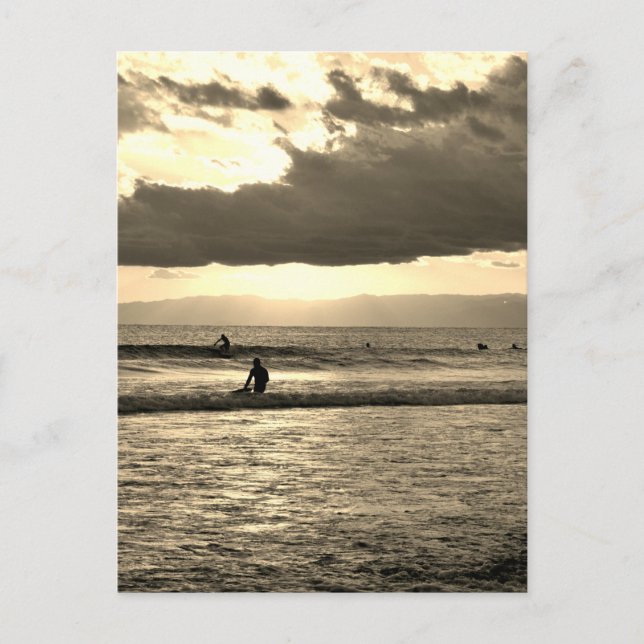 Postal Surfing Sunset: Costa de Shonan, Japón (Anverso)