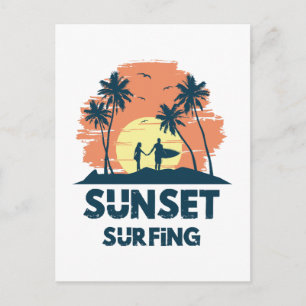 Postal Surfing - Surfing al atardecer 