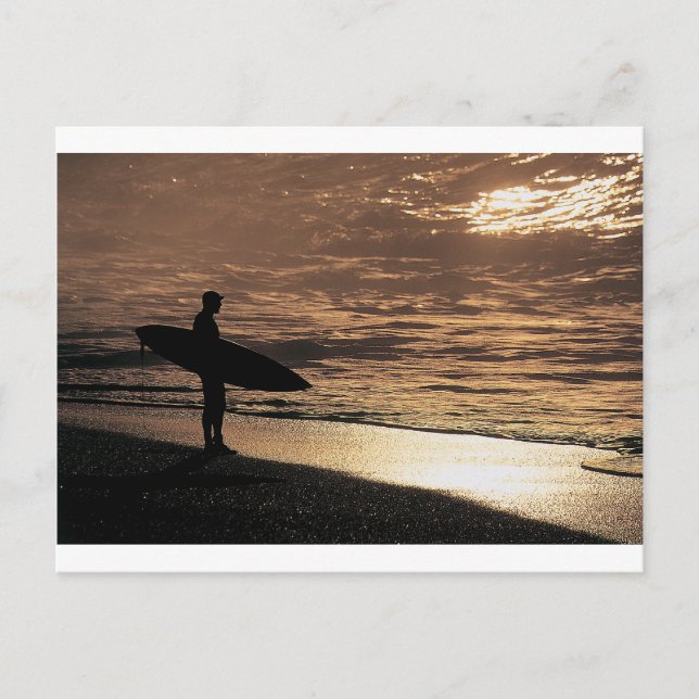 Postal Surfista al amanecer (Anverso)
