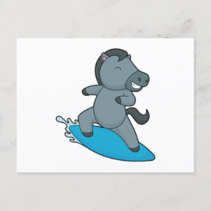 Postal Surfista de caballos Deportes acuáticos