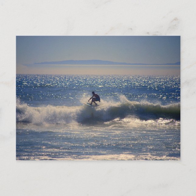 Postal Surfista en Huntington Beach, California Postcard (Anverso)