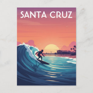 Postal Surfista en Santa Cruz California Viajes