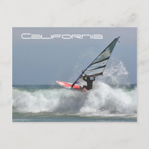 Postal Surfista eólica de California