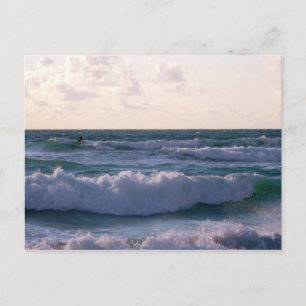 Postal Surfista solitario en Fistral Beach Newquay Cornwa