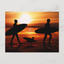 Postal Surfistas del atardecer