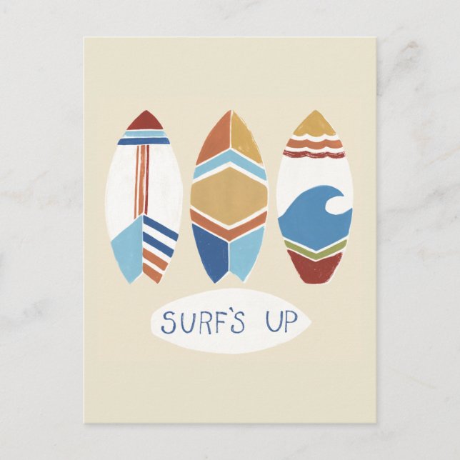 Postal ¡Surf's Up! Surfboards (Anverso)