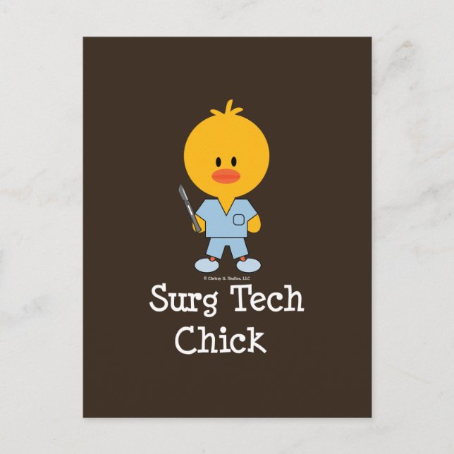Postal Surg Tech Chick Postcard (Anverso)