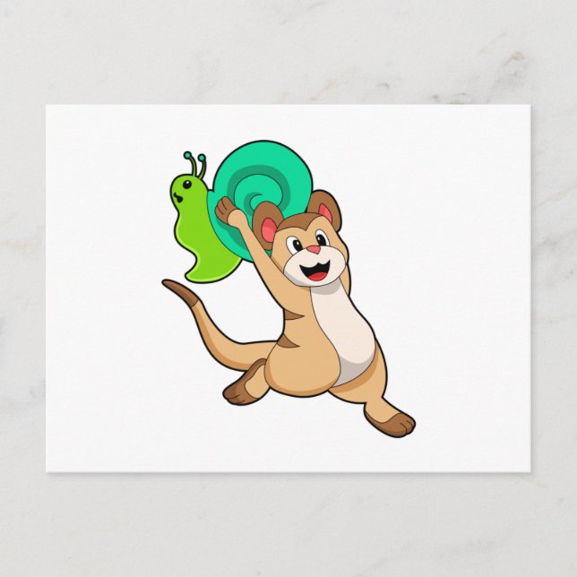 Postal Suricata con caracol.PNG (Anverso)