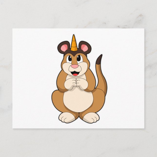 Postal Suricata con Cuerno (Anverso)