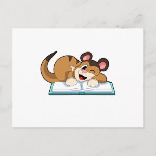 Postal Suricata con libro
