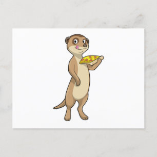 Postal Suricata con Pizza