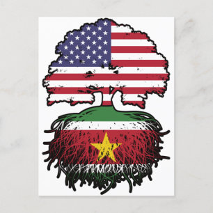 Postal Surinam: Bandera de raíces de árbol estadounidense