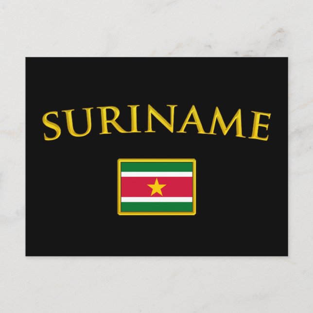 Postal Surinam dorado (Anverso)