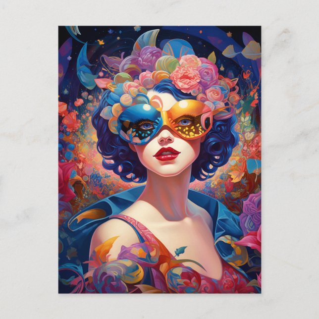 Postal Surreal Lady Fantasy Art (Anverso)