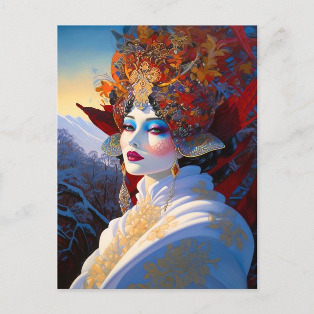 Postal Surreal Lady Fantasy Art (Anverso)