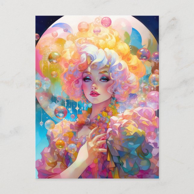 Postal Surreal Lady Fantasy Art (Anverso)