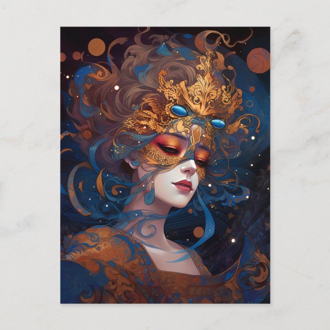 Postal Surreal Lady Fantasy Art (Anverso)