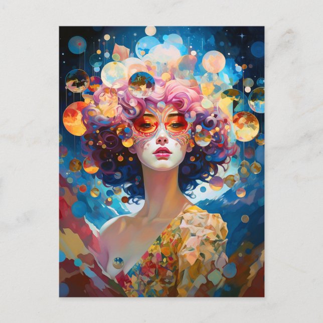 Postal Surreal Lady Fantasy Art (Anverso)