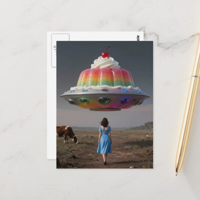 Postal Surreal Rainbow Sweet Treat (Anverso/Reverso In Situ)