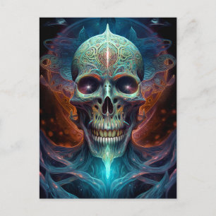 Postal Surreal Skull Arte de horror gótico