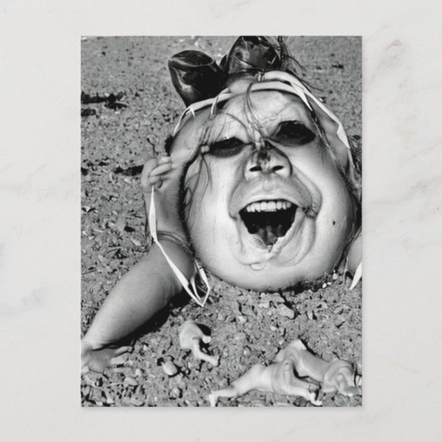 Postal Surreal Weird Humanoide Creatividad (Anverso)