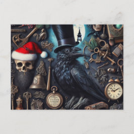 Postal Surrealismo de Navidades góticos inspirado en poes
