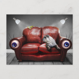 POSTAL SURREALISTA AMIGO PERRO