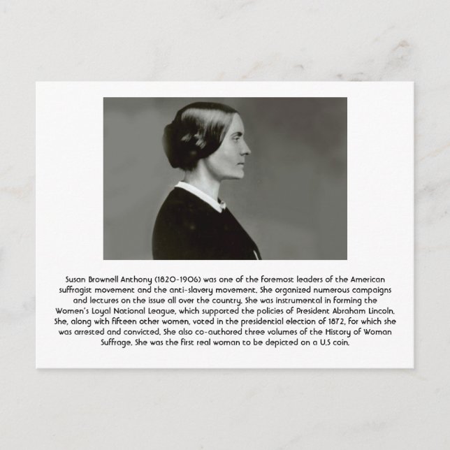 Postal Susan B. Anthony - Feminista (Anverso)