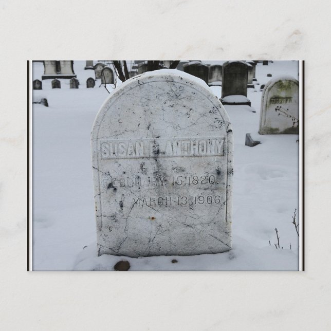 Postal Susan B. Anthony Grave Headstone (Anverso)