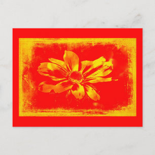 Postal Susan Wildflower con ojos negros - Arte digital