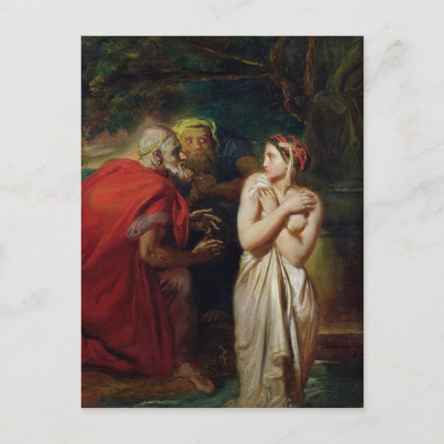 Postal Susanna y los mayores, 1856 (Anverso)