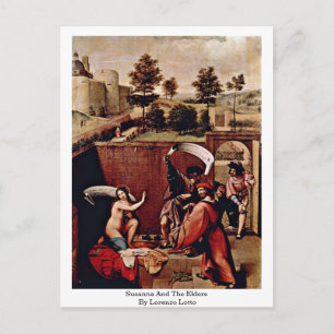 Postal Susanna Y Los Mayores Por Lorenzo Lotto