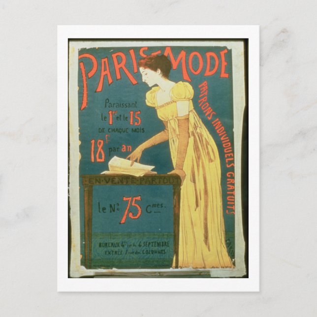 Postal Suscripciones publicitarias posters al "Modo París (Anverso)