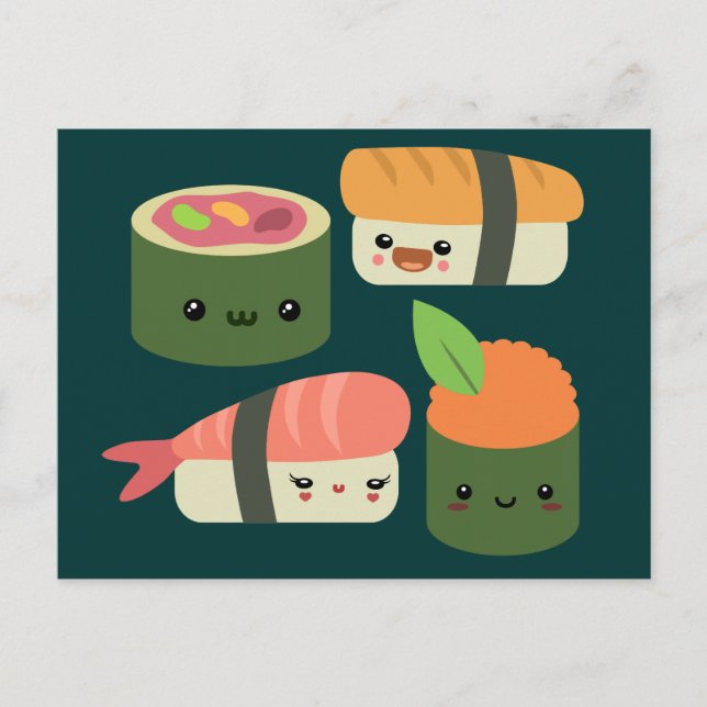 Postal Sushi Friends (Anverso)