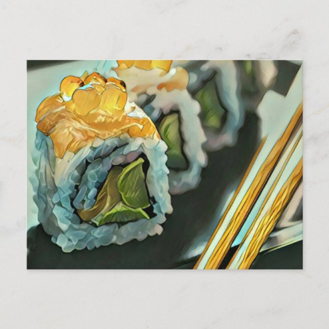 Postal Sushi japonés (Anverso)