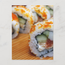 Postal Sushi Japonés Delicioso Comida Asiática Sabroso