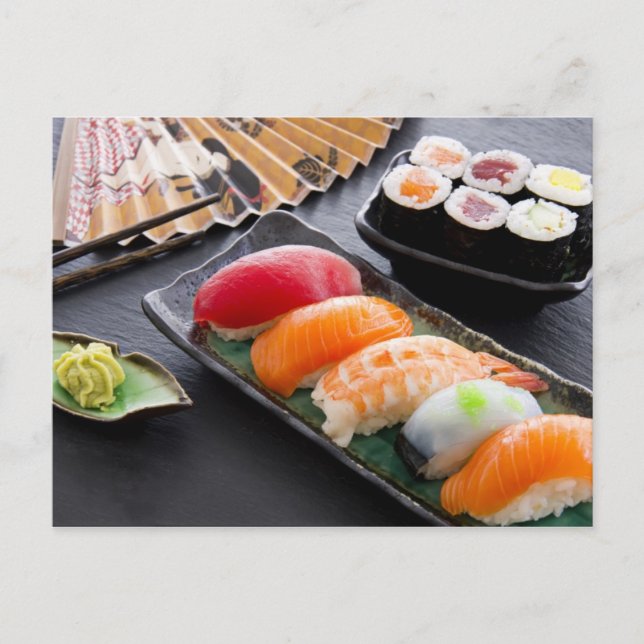 Postal Sushi y rollos (Anverso)