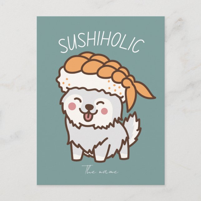 Postal sushiholic, gato sushi (Anverso)
