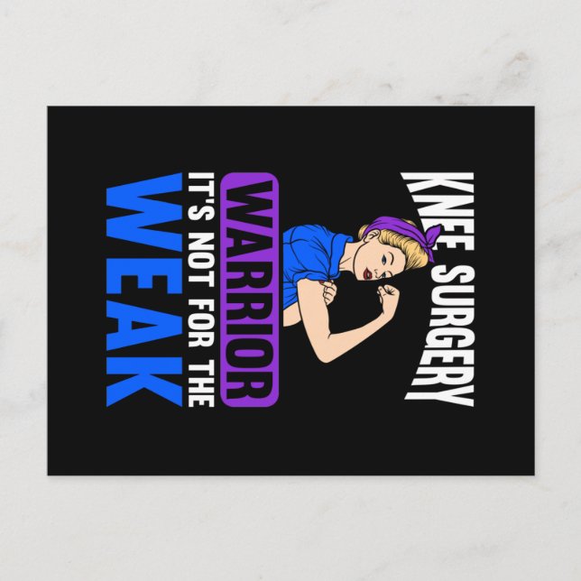 Postal Sustitución de rodilla no es para débiles (Anverso)