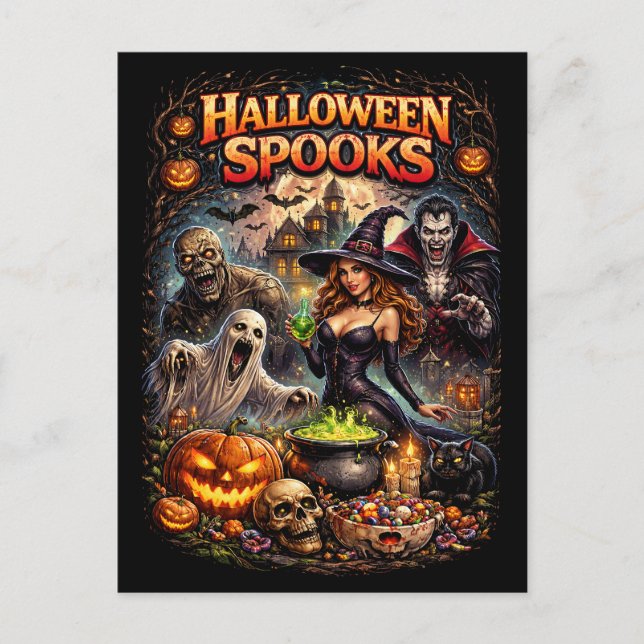 Postal Sustos de Halloween (Anverso)