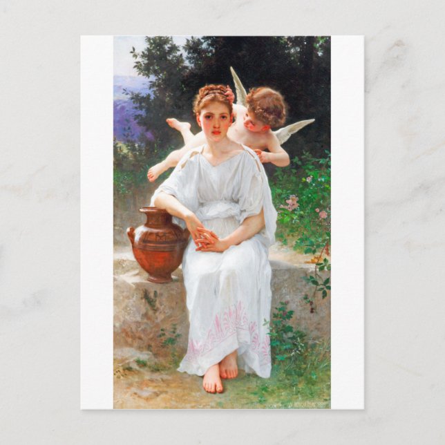 Postal Susurros de amor, Bouguereau (Anverso)
