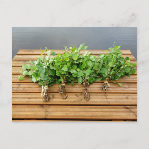 Postal Susurros de baño finlandeses tradicionales