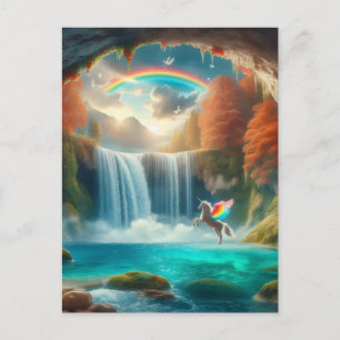 Postal Susurros de Fantasía: Cascada del Unicornio en Oto