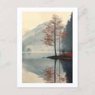 Postal Susurros de la reflexión otoñal