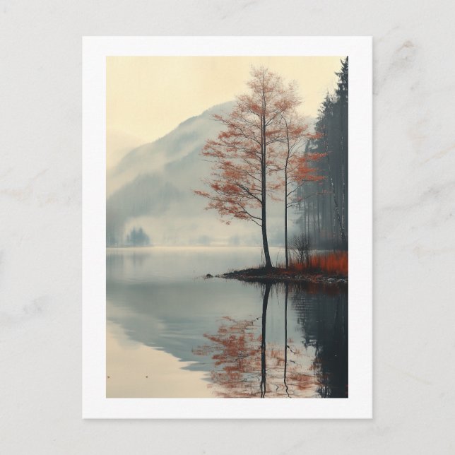 Postal Susurros de la reflexión otoñal (Anverso)