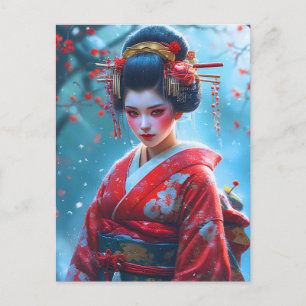 Postal Susurros de una Maiko Carmesí