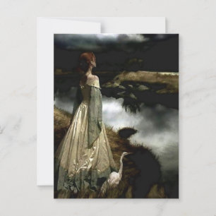 Postal “Susurros en el viento” de Edward Robert Hughes