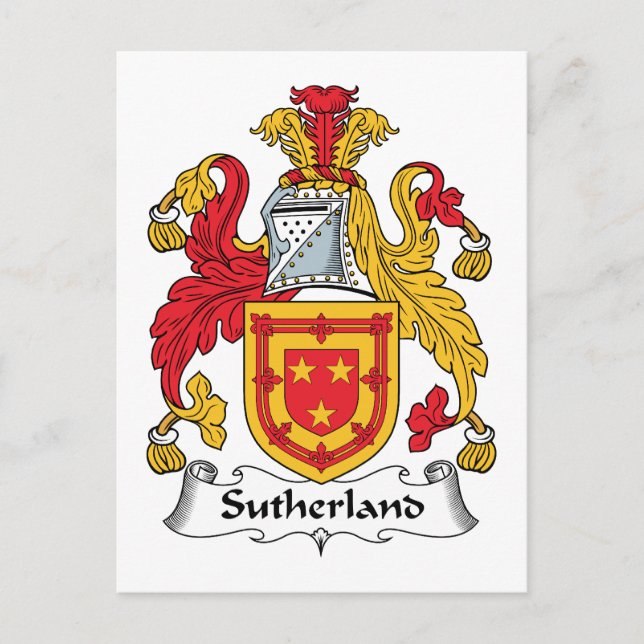 Postal Sutherland Family Crest (Anverso)